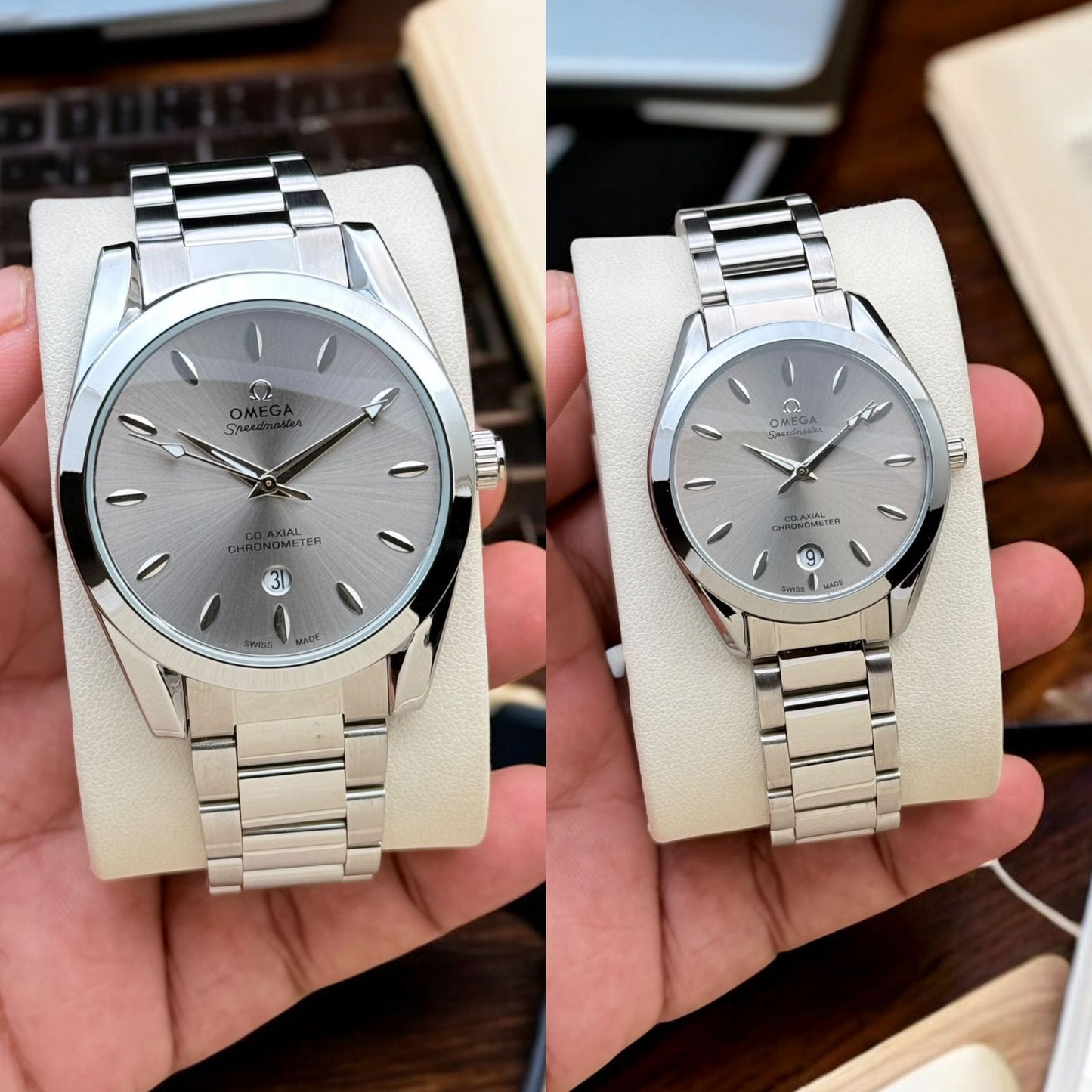 Omega Couple Metal Watch