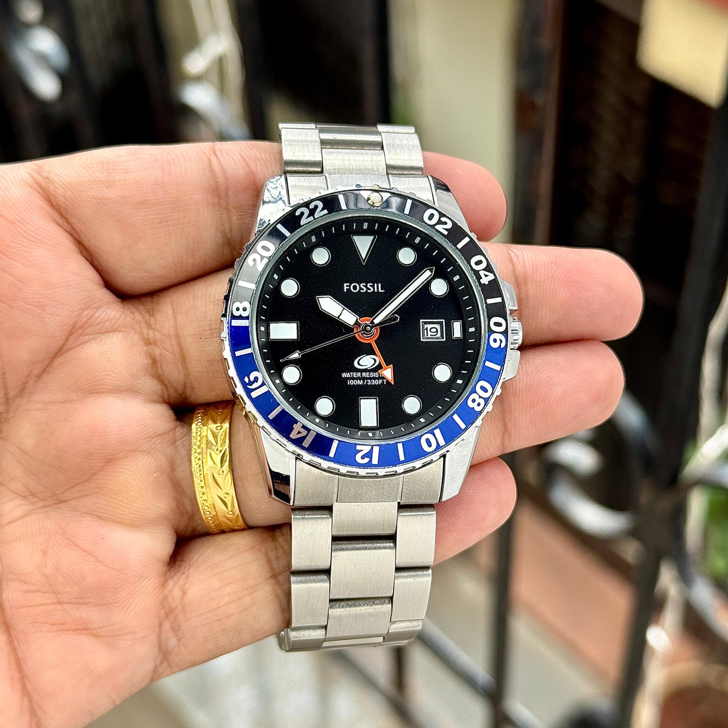 Fossil Blue GMT Watch