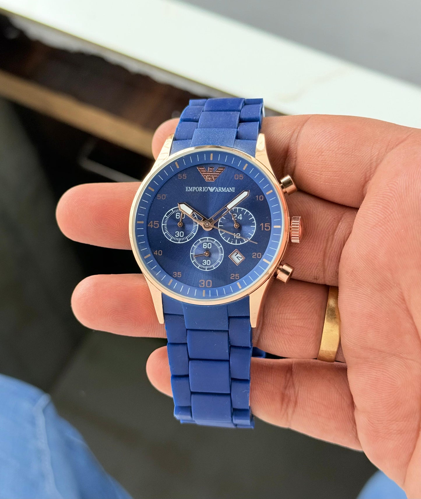 Armani Blue Chrono Watch