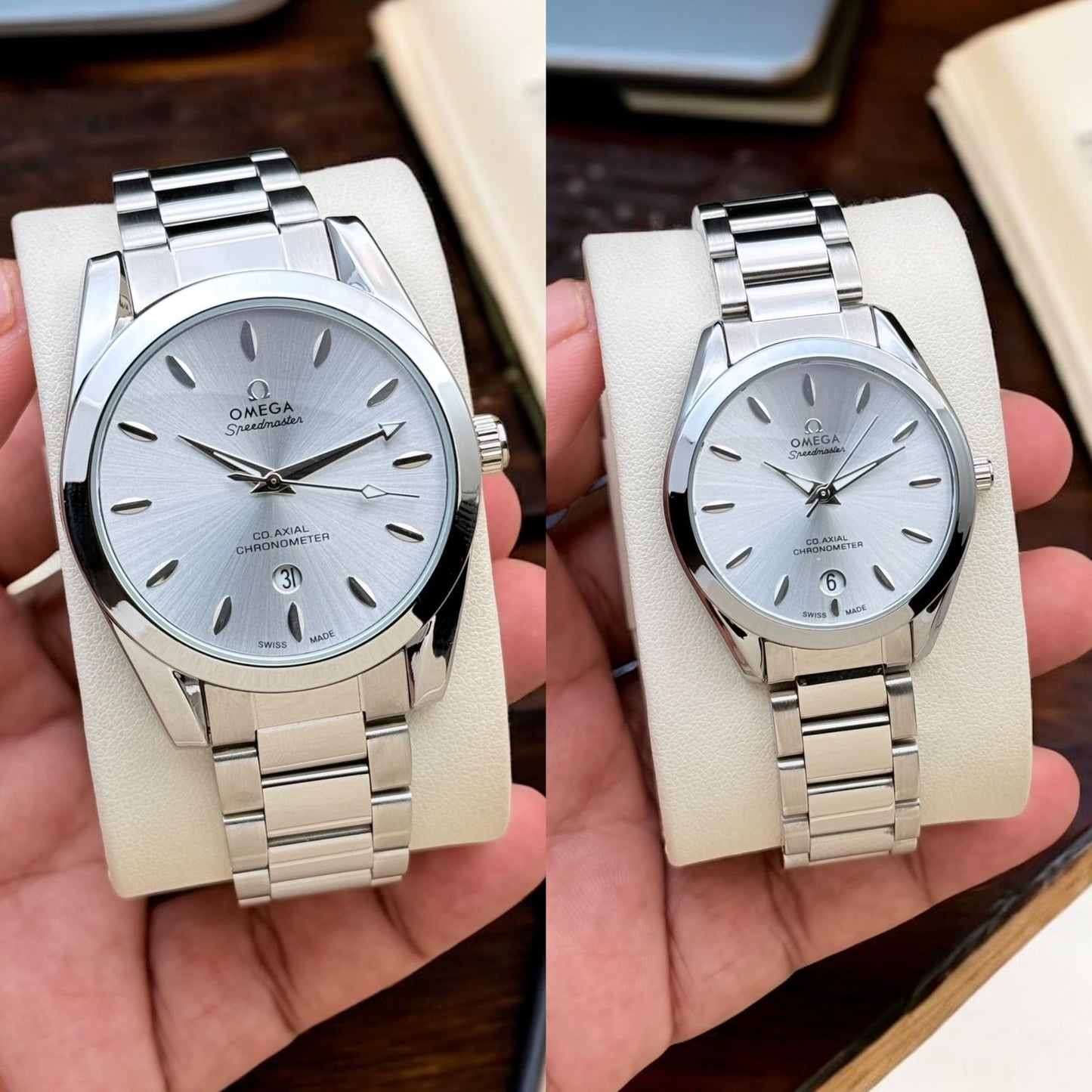 Omega Couple Metal Watch