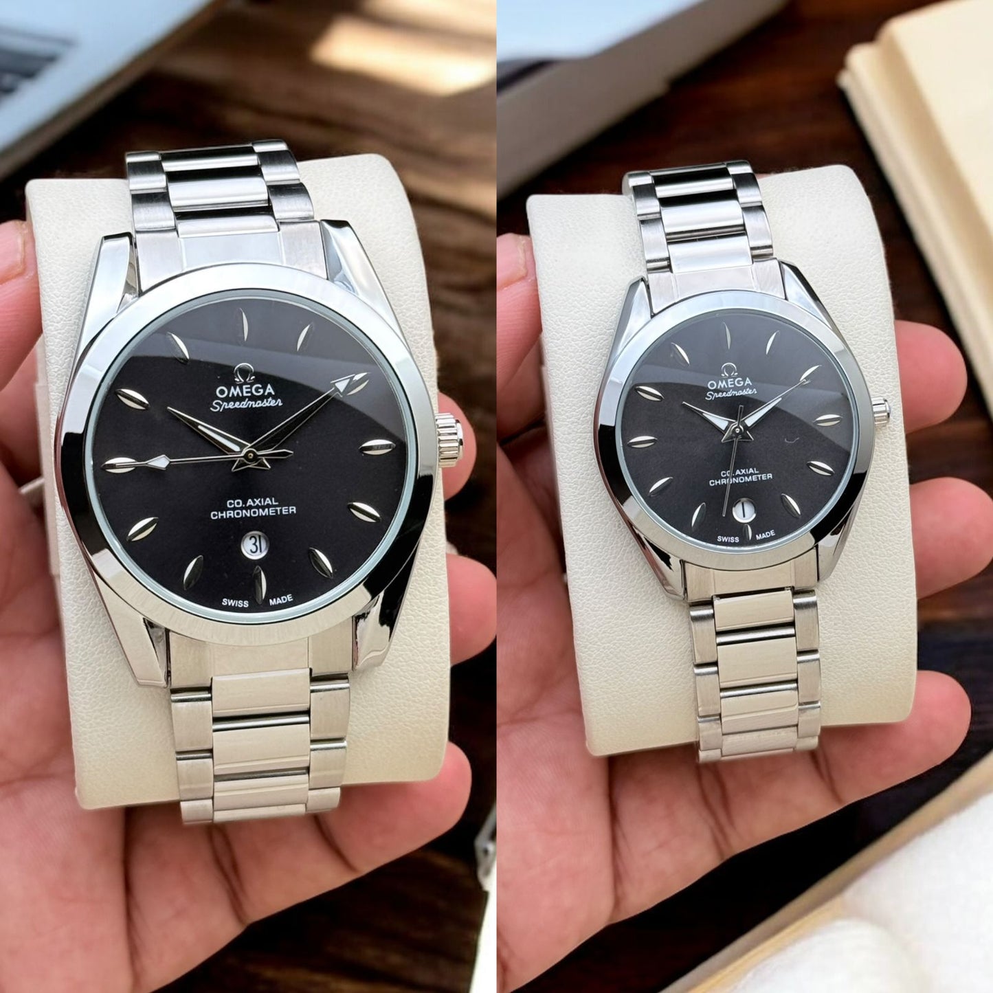 Omega Couple Metal Watch